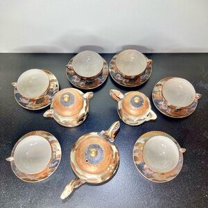 Elegant Tea Set with Dragon Design